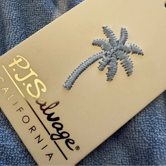 PJ Salvage Blue Palm Tree Lounge Pants NWT - Picture 3 of 6